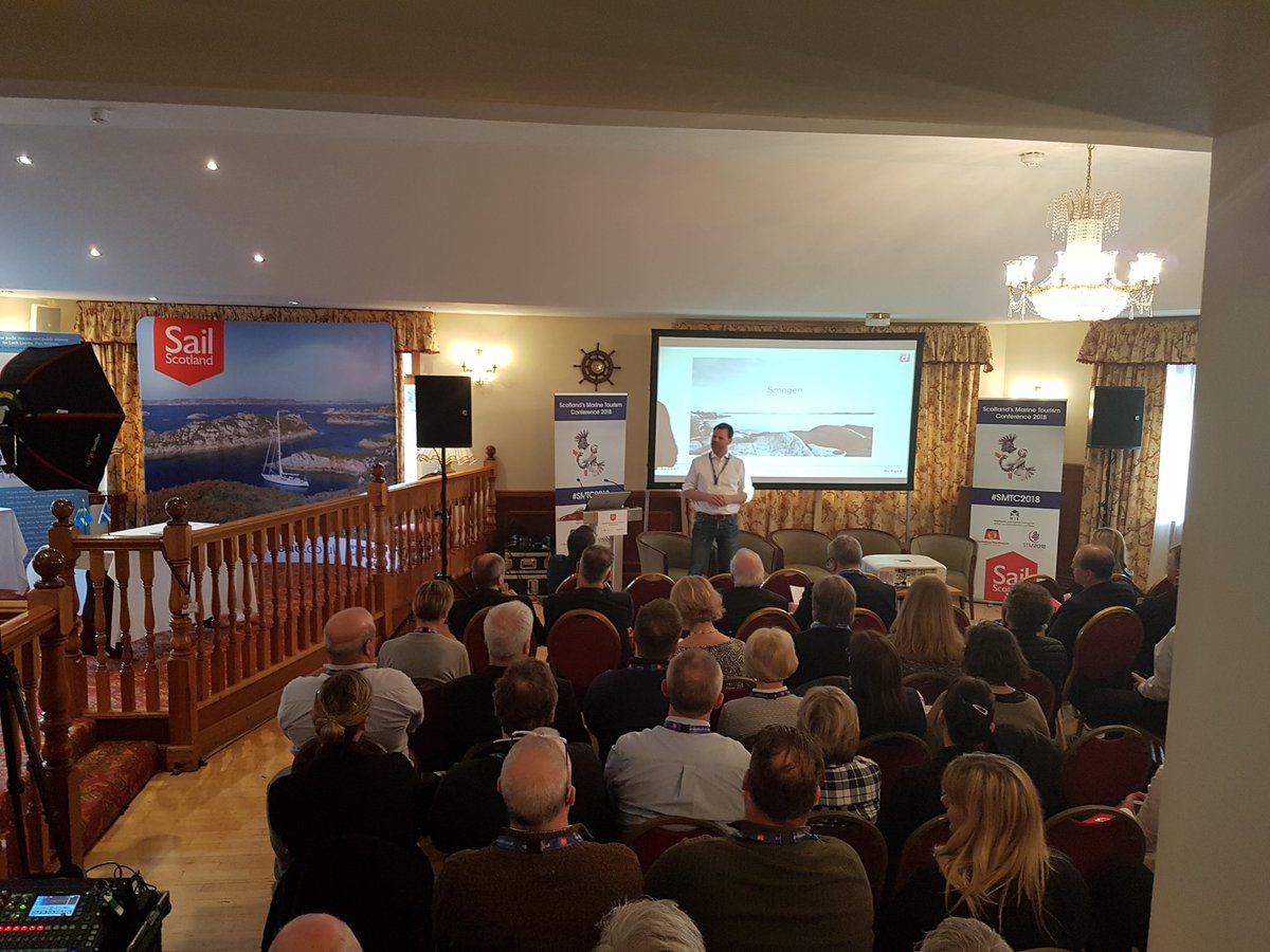 Delegates get to hear how Smogen guest harbour in #Sweden was transformed and turned around.
Lots to learn for business in #Scotland 
#SMTC2018
