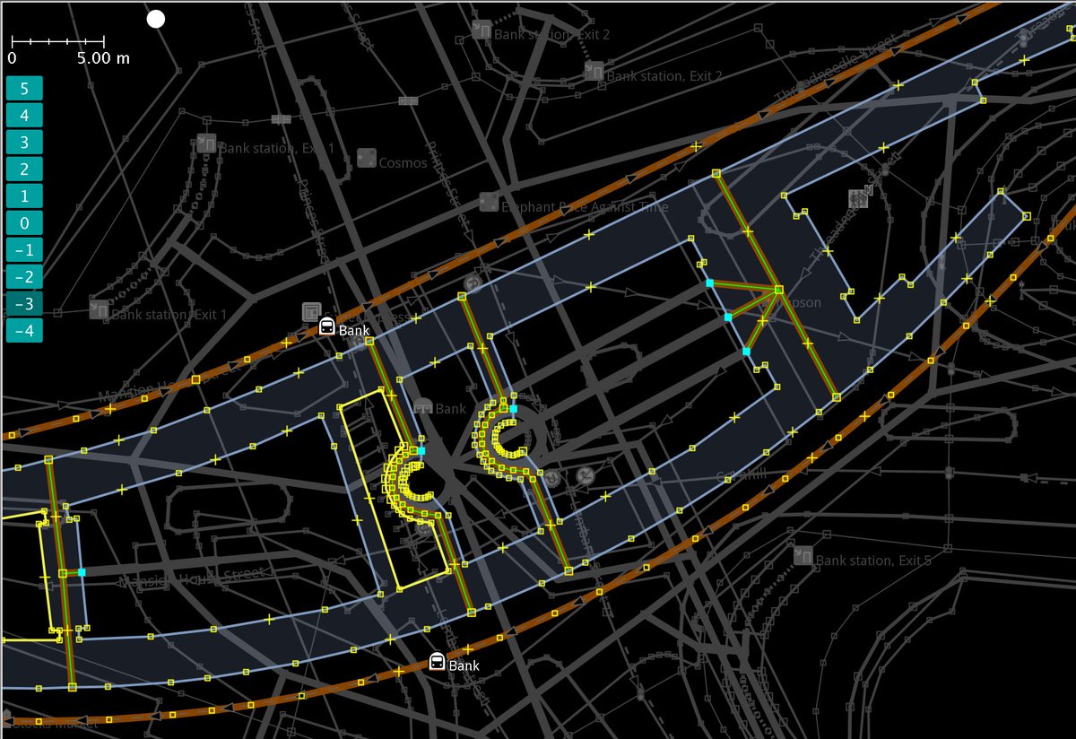 OSMLondon's tweet photo. Transport For London @TfL having just been editing OpenStreetMap to contribute details of underground station layouts: https://t.co/kK1oBp6KnF https://t.co/rr2uxPMAL4