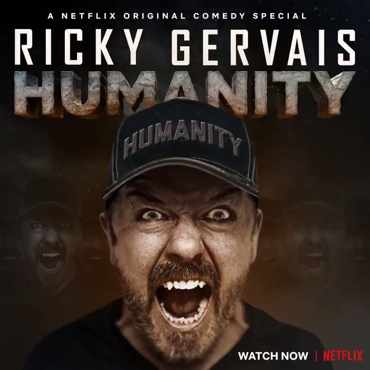 Ricky Gervais on Twitter: "#Humanity now streaming on Netflix #