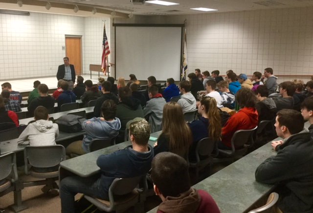 CapertonCenter's tweet photo. School wide safety meeting today to discuss an Active Shooter Drill occurring this coming Friday on the campus of WVU-Parkersburg.  EMS students will take part in the drill for real life application to their curriculum.  @DAntoniKathy 
#simulatedworkplace #CTE https://t.co/PhMNqukWN3