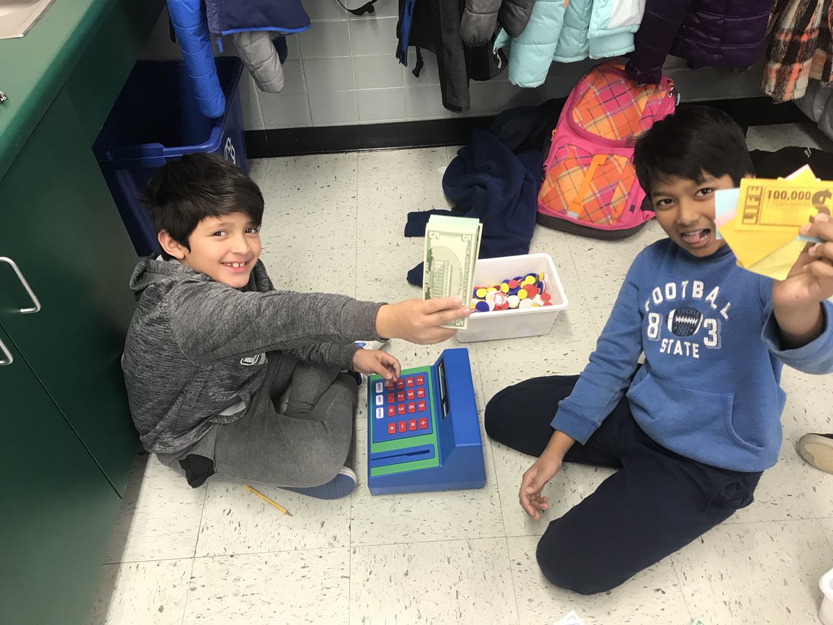 Playing banker at recess! <a href="/SullyES_LCPS/">Sully ES</a>
