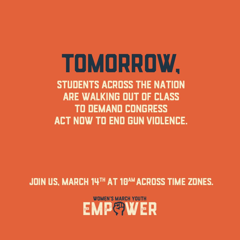 Who's walking out tomorrow? #ENOUGH