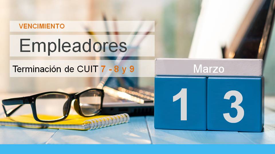 ImpuestosOnLine's tweet image. #Empleadores &amp;gt; hoy vencen las #CUITs terminadas en 7 - 8 y 9