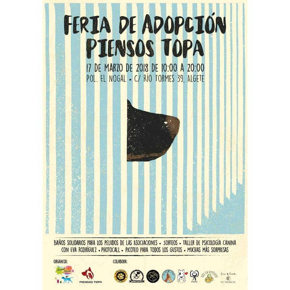 AlgeteACODE's tweet image. Dale una oportunidad a un nuevo amigo 🐕🐾
 Nuestro compañero Daniel de @PIENSOSTOPASL organiza éste sábado 17 Marzo la #FeriaDeAdopción en #Algete.
 No os la perdáis: Photocall, Talleres de Psicología Canina, Sorteos, Donaciones... #NoCompresADOPTA