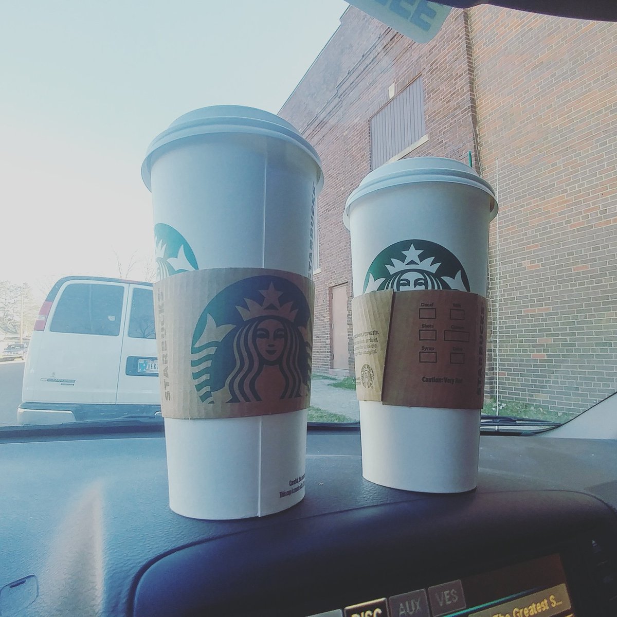 TheCrazyWAHM's tweet photo. When your #bestie knows you are having a rough morning and brings you TWO @Starbucks Americano's, you realize quickly it is time to put on your big girl panties and conquer the day💪💪😝 #mybestieisbetterthanyours #coffee #ineedthis #coffeeorbust https://t.co/Os7LUErusa