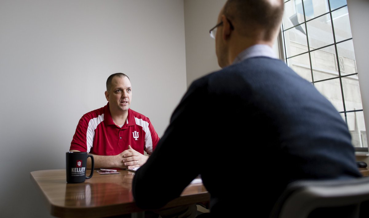 KelleySchool's tweet photo. Our Conrad Prebys Career Services Center won’t be formally dedicated until 3/23, but it’s already an active place for #Kelley students—including our @KelleyDirect students during #KCW18. https://t.co/Z3Rxh4Dh7d https://t.co/6Uh6qvwB0k