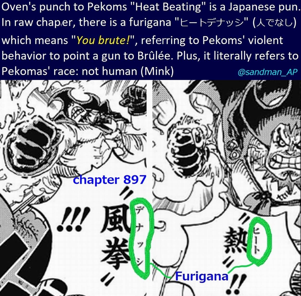 Sandman Here Are Some Trivia About The Latest Chapter Of One Piece 7 About Vinsmokes And Japanese Pun For Oven S Attack T Co I0zmrlfo1e Twitter
