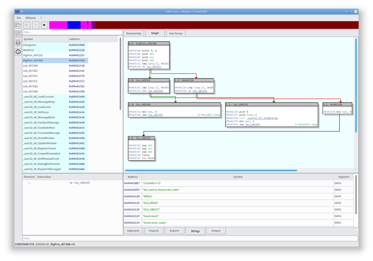dax89's tweet image. Some eye candy for graph rendering in #redasm #disassembler