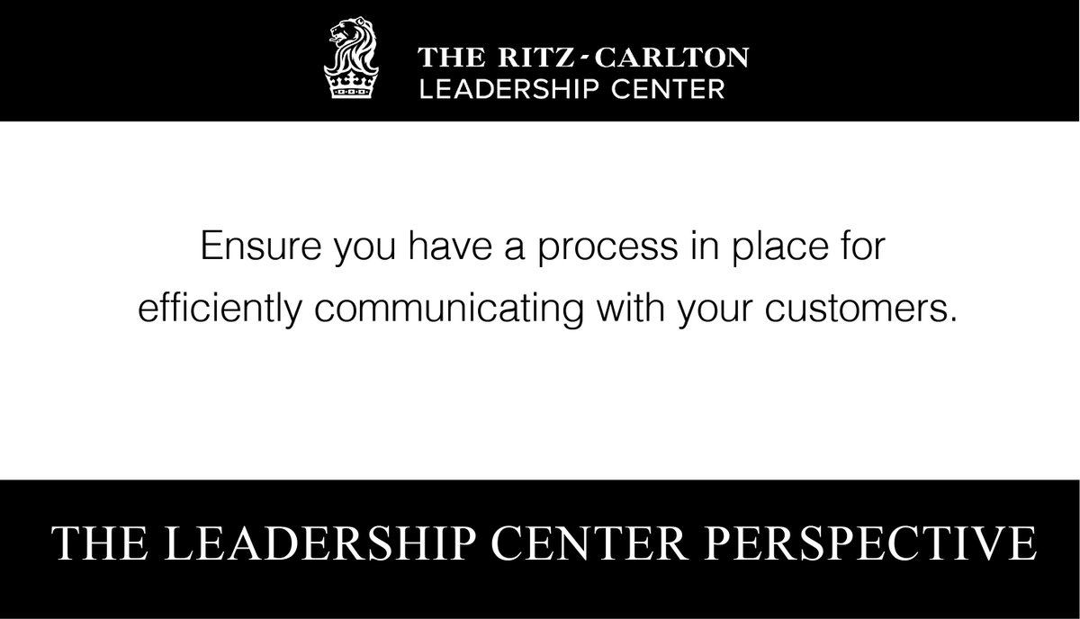 RitzCarltonLC's tweet photo. A lack of clear processes for communicating with customers can have an effect on your #BrandReputation &amp; your #CustomerLoyalty: https://t.co/tkv4O848Mp https://t.co/cQ2ymZ1YFV