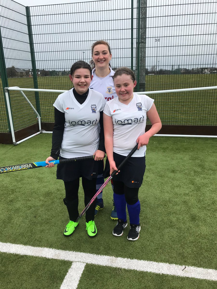 GlasgowHockey's tweet photo. Well Done to Ellie and Abigail from @StMatthewsAc who made their debut for @aafphc on  . Both girls came through the @StMatthewsCC Club Connect Programme and are pictured below with our club connect coach Kirsty Blackstock!🏑👏 #schooltoclublink #clubconnect https://t.co/AMNoTH9Qvp
