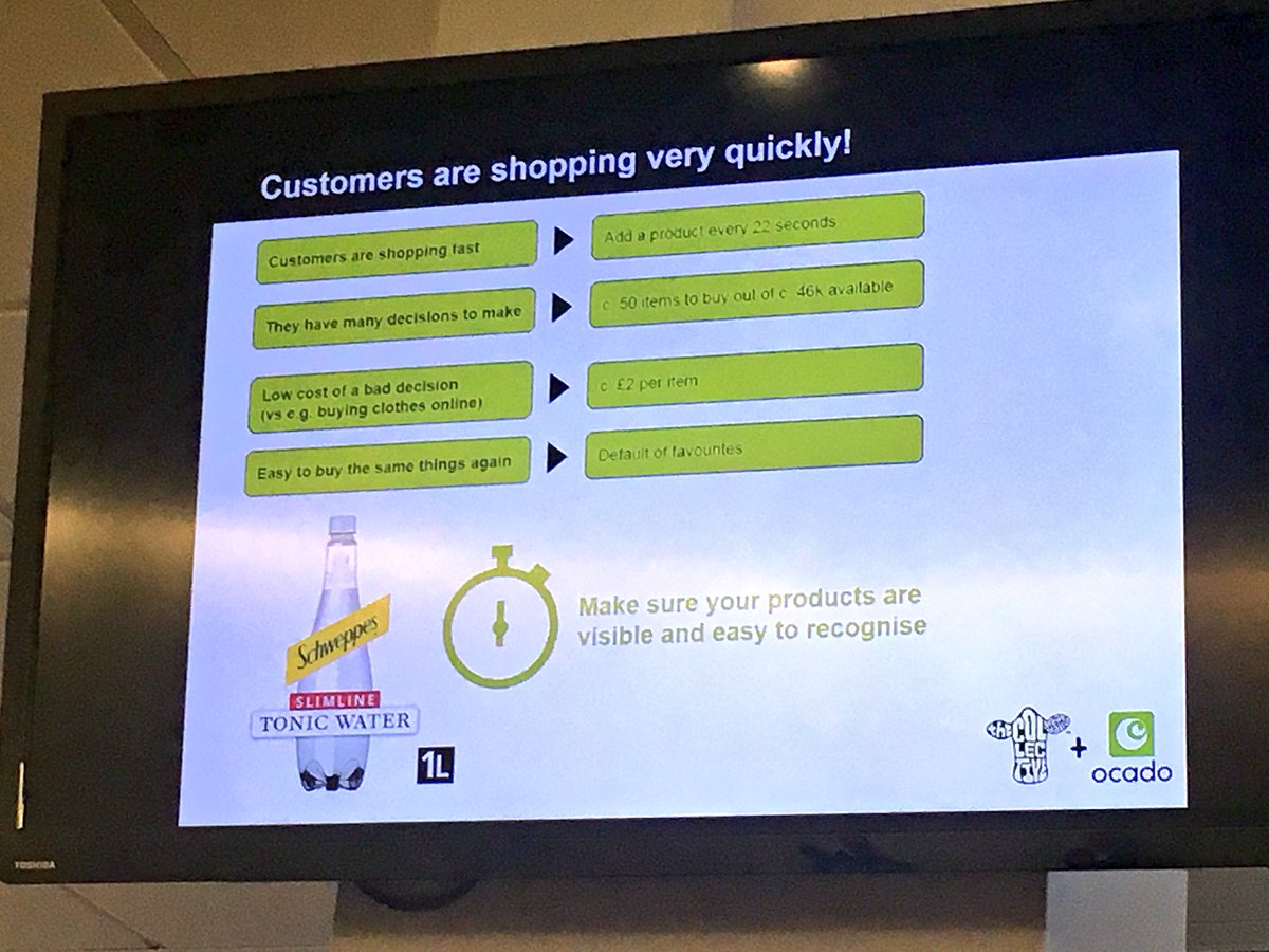 xszamankax's tweet photo. “Online grocery shoppers are adding a product to their basket every 22 seconds so make sure you are visible and recognisable instantly”- piece of advice from Rose Price from @Ocado @amelia_a_harvey #grocerconference #OnlineMarketing #ecommerce #onlineshopping #fmcg #grocery https://t.co/JihNn3GwMZ