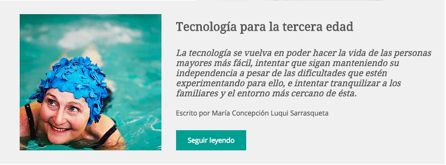 tic_salud's tweet photo. ¿Cómo afrontar esta nueva etapa? Inventos que ayudan tanto a las personas mayores, como a sus familiares a estar tranquilos. 
https://t.co/kZgmhjxMWY
#Ticsalud #personasmayores #redUI1 #Tecnologia #app https://t.co/Ws02gWbDHX