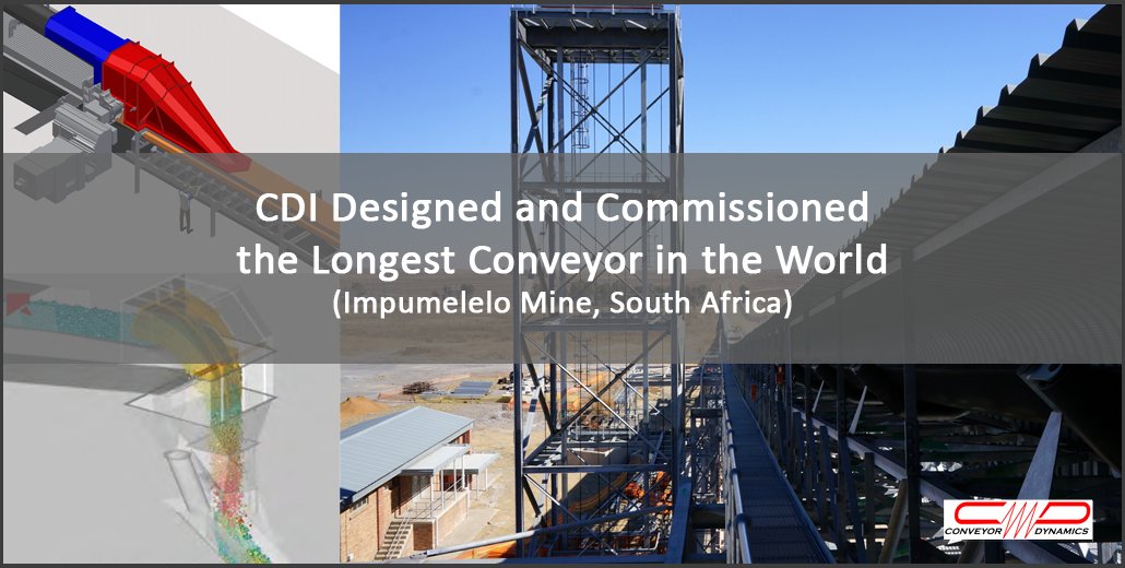 CDI_Engineering's tweet photo. CDI designed the #mining world’s longest troughed #overlandconveyor at 26.8 km long carrying 2.4 kt/h of coal &amp; a max speed of 6.5 m/s. It has 54 vertical &amp; 4 horizontal curves &amp; an in-line booster/tripper chute station. Read about this #conveyor here: https://t.co/Zz0DpicrhF https://t.co/Fk5aI18IEt