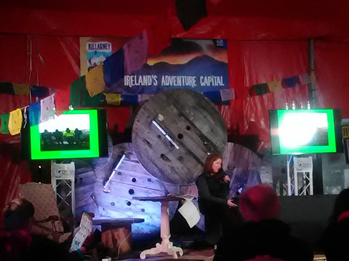 Explore Killarney (@explorkillarney) on Twitter photo Patricia Deane Rural Recreation Officer, South Kerry Development, speaking about the Reeks Access Forum at Basecamp @KillarneyMtFest Patricia Deane Rural Recreation Officer, South Kerry Development, speaking about the Reeks Access Forum at Basecamp @KillarneyMtFest