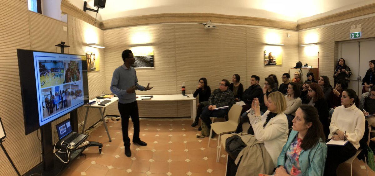 michellemanks's tweet photo. sharing the @WUSCcampus Student Refugee Program with students and #university communities in Malta and Italy this week w/@HippoMugisha!  Today’s lesson: student passion is global! @OIMItalia @CanadainItaly @WorldUniService https://t.co/v6IL4c10pm