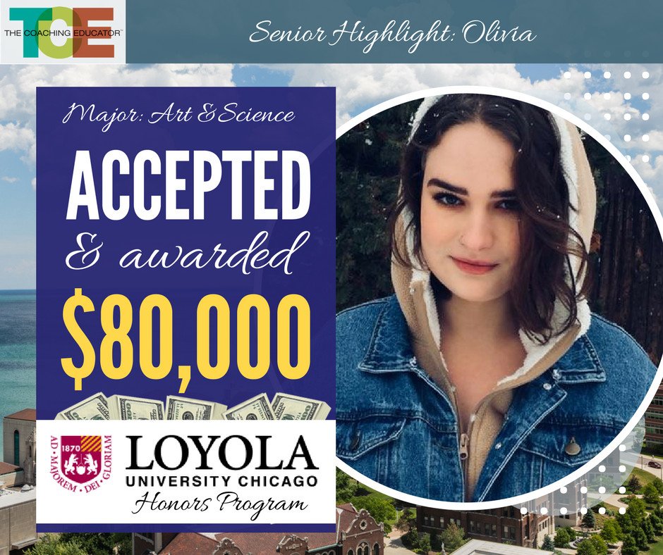 TCEducator's tweet image. Congratulations to our lovely senior Olivia, doubly gifted in science AND the arts! #ArtMajor #ScienceMajor #Scholarships #LoyolaUniversityChicago
