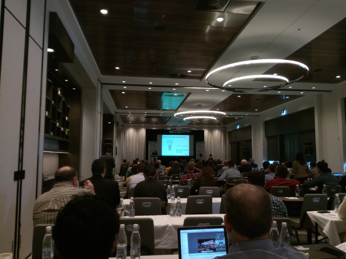 BellandiGiacomo's tweet photo. @WRRMod2018 Andreia Amaral on the gas transfer workshop, it's time for the #alphafactor factor to #retire! Calculated #Dynamicalpha with Biokinetic-#CFD and bubble size distribution with #PBM https://t.co/BnAjeaLC0u