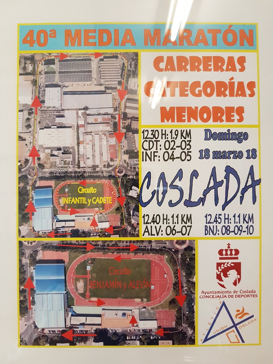 TQuevedoCoslada's tweet photo. 40 MEDIA MARATÓN COSLADA.
Este próximo domingo 18 de marzo se celebra la Media Maratón y queremos animaros a que participeis. Las inscripciones se harán mañana miércoles en el horario del recreo o hasta 16 de marzo a través de la web @uacoslada. https://t.co/7enRoObHQk
