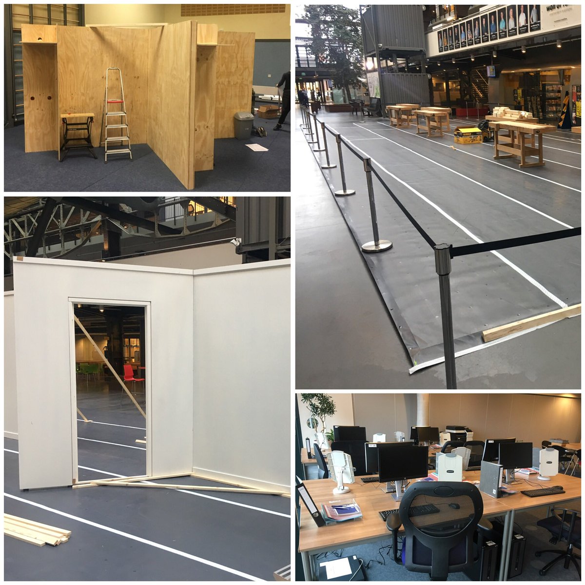 GieterijHengelo's tweet photo. De wedstrijdvloeren voor #SkillstheFinals worden opgebouwd #SkillsNetherlands #ROCvanTwente #Hengelo. 15 tm 17 maart vinden hier de landelijke wedstrijden plaats. https://t.co/WMzGQmzTNJ