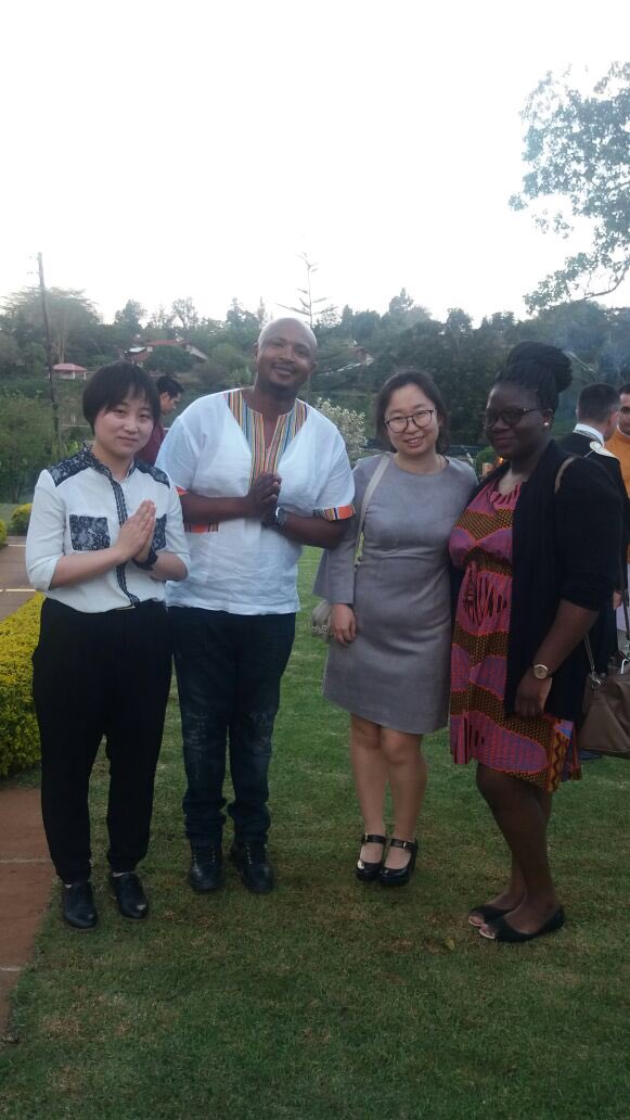 GRSPZA's tweet photo. Global Road Safety Leadership Course delegates from China and Zambia with GRSP ZA General Manager, Lucky Molaudzi. #RoadSafety #Kenya #SaveLives https://t.co/EFviXIEuWH