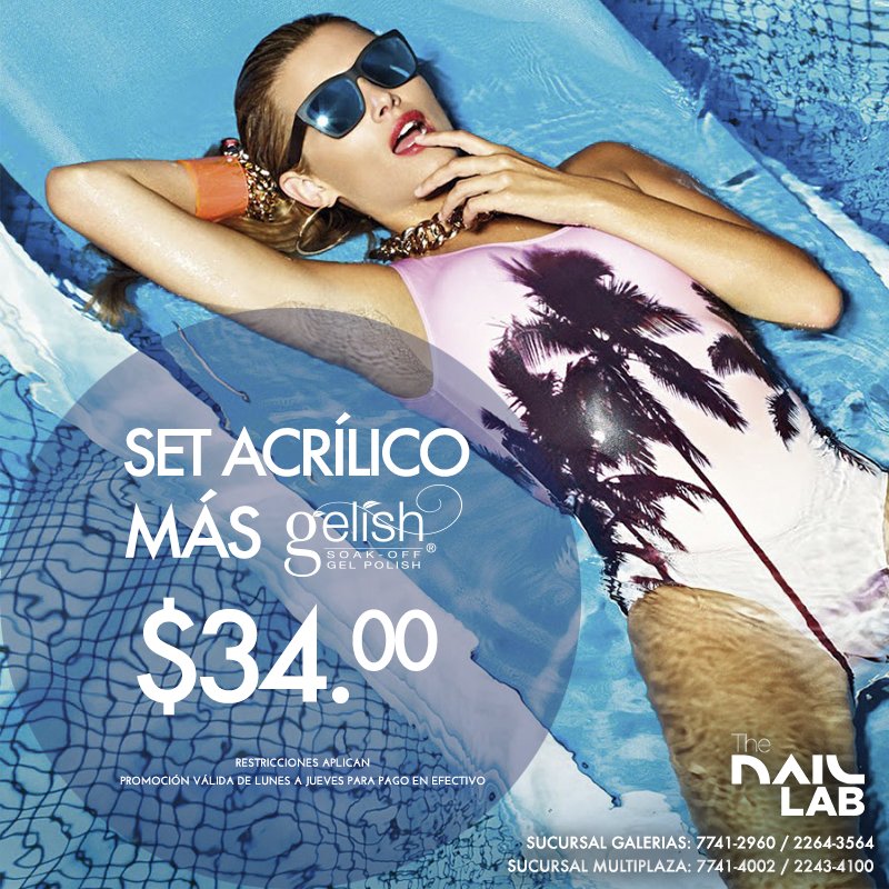 TheNailLabSv's tweet photo. 🌸¿Planeando el fin de semana? Recibe set de acrílico + #Gelish por sólo $34.00 🌸 Haz tus citas en #TheNailLab Galerías a los teléfonos: 2264-3564 / 7741-2960. https://t.co/r8wYLtEcx3