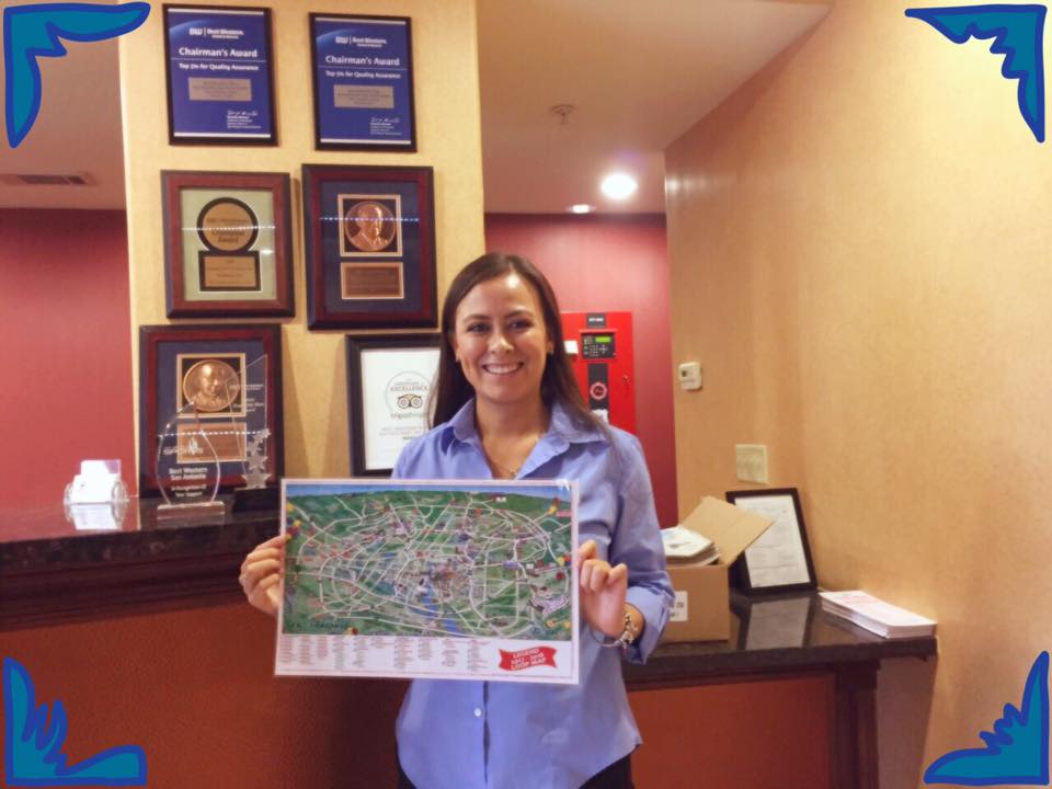 SaMapLady's tweet photo. #SpringBreak Ready! #MarchMadness2018 Ready! @finalfour Ready! @BWSanAntonio is All Ready! Judith Carrazos, Best Employee of the Year Award winner, holding the San Antonio Visitors Souvenir Mapβ ready for all their guests!
ππ#10X #travel #sanantonio #samaptoday #finalfoursa https://t.co/ecrAFDkuDc