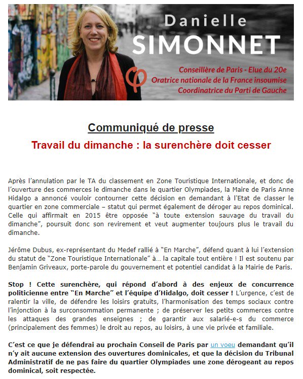 Danielle Simonnet tweet media