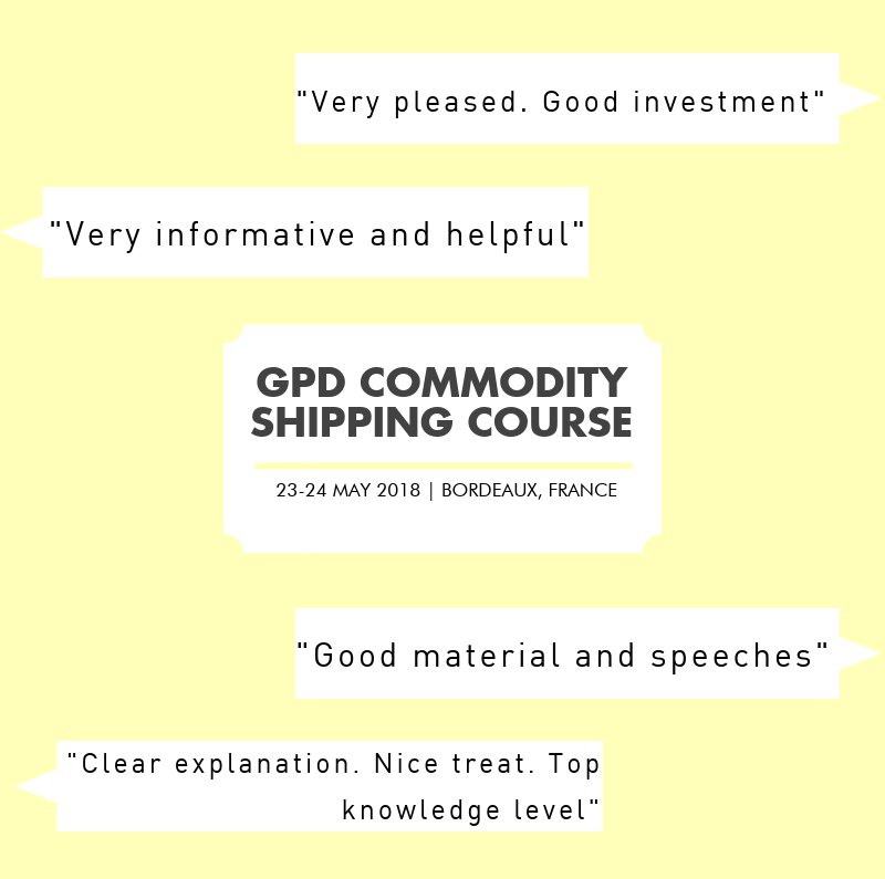 Gaftaworld's tweet photo. Gafta and @GateleyPlc are coming to Bordeaux to present another edition of Gafta's Commodity Shipping course #gpdCS Check out what people are saying about it: https://t.co/zBV5JFV3VF https://t.co/Tm1ftMhmxS