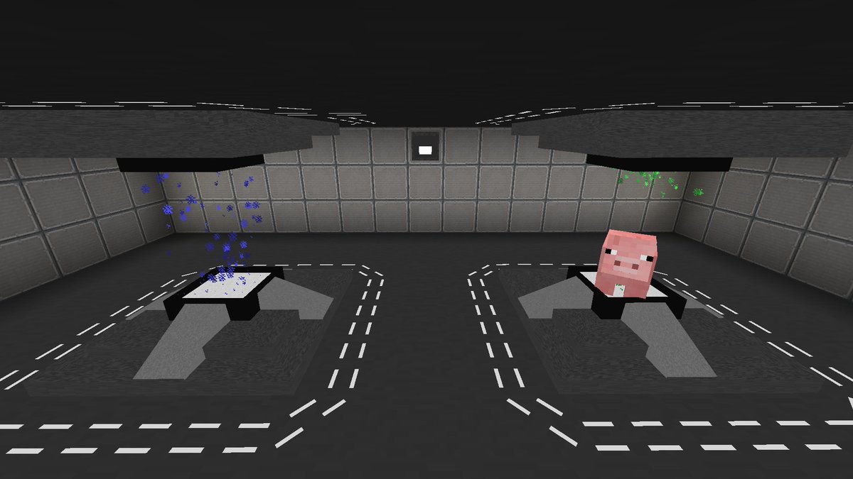 radfast's tweet image. A nice demo of the #Galacticraft Short-Range Telepad - here being used to teleport a pig.   Image credit @ItsLightningBolt with thanks :)