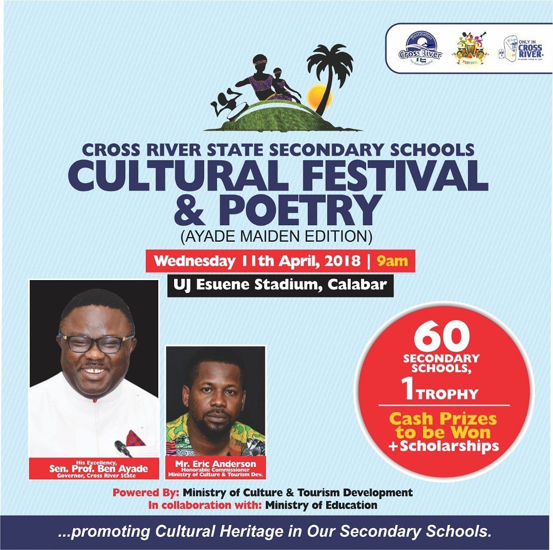 Eric80anderson's tweet photo. #Anticipate Cross River State Secondary School Cultural Festival & Poetry.
#schools
#teens
#culture
#drums
#music
#heritage
#food
#language
#calabar
#obudu
#efik
#ejagham
#onlyincrossriver https://t.co/WQXZanIwAK