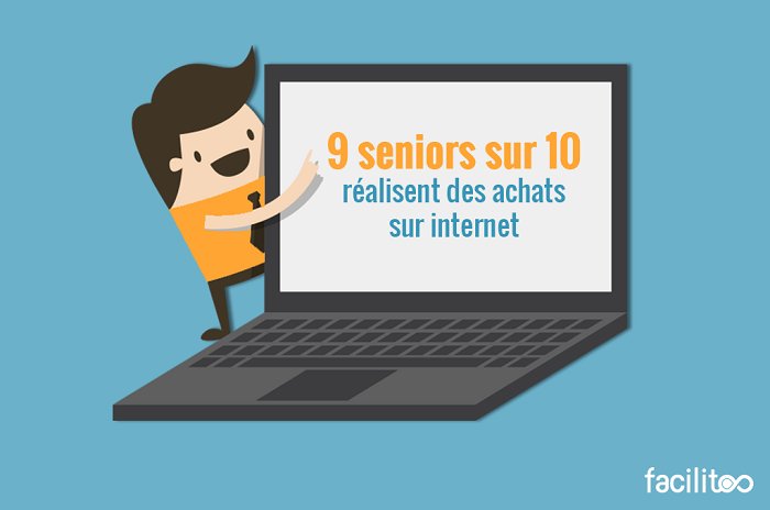 9 seniors sur 10 réalisent des achats sur internet (dont 55% qui achètent plus d'une fois par mois !) #SilverEco #seniors