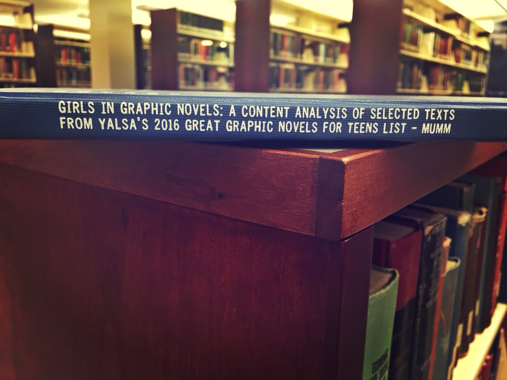 tiffanyjmumm's tweet photo. My MA Thesis
#eiugrad #english #eiu #literarystudies #thesis #graphicnovels #YALSA #contentanalysis #boothlibrary https://t.co/vmwKUmmhWN