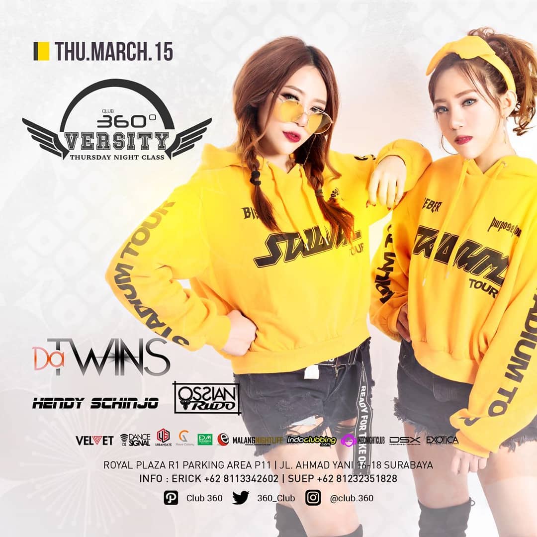 indoclubbing's tweet image. #ICEVENT Da Twins - Thu 15 Mar 2018  @360_Club &amp;gt; ic.gg/event/163120