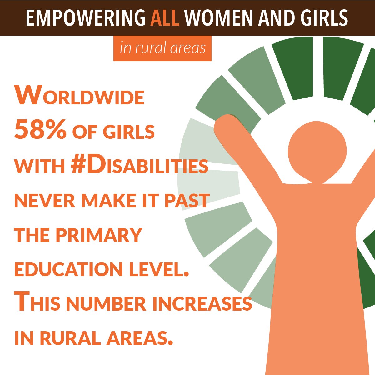 ARCint1's tweet photo. Worldwide, 58% of girls with #Disabilities never make it past the primary education level. This number increases in rural areas. #EducationForAll #CSW62 #AdvancingRights https://t.co/cXP0eWwT68