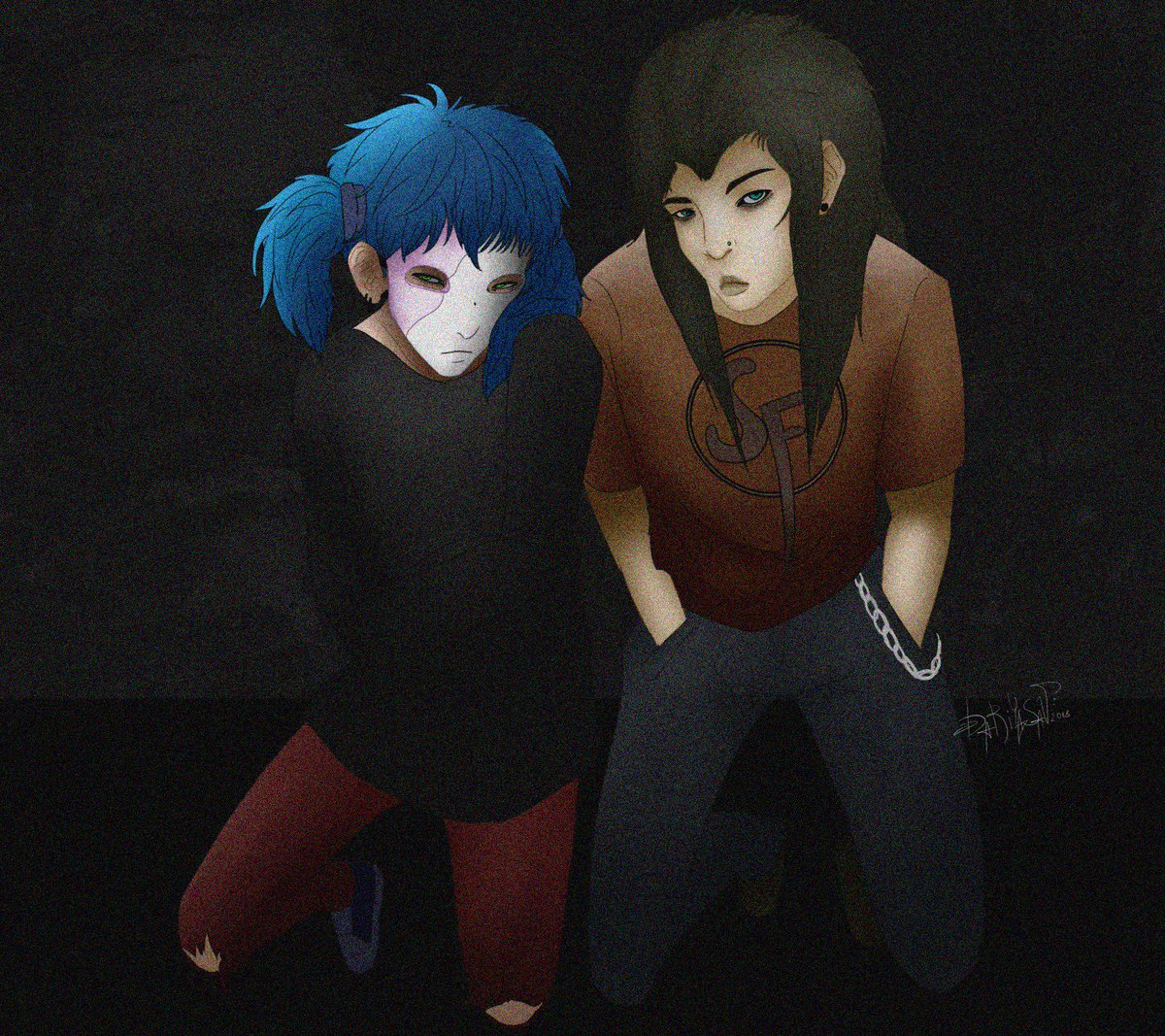 dariya_sav's tweet photo. MoonLo X Sally Face 😏✨
[ #BAP ; #B_A_P ; #fanart ; #bapfanart ; #JongUp ; #Zelo ; #MoonLo ;  #JongLo ; #ZelUp ; #kpop ; #k_pop ; #kpopfanart ; #SallyFace ; #Sally_Face ; #Crossover ] https://t.co/tgbT71bHYl