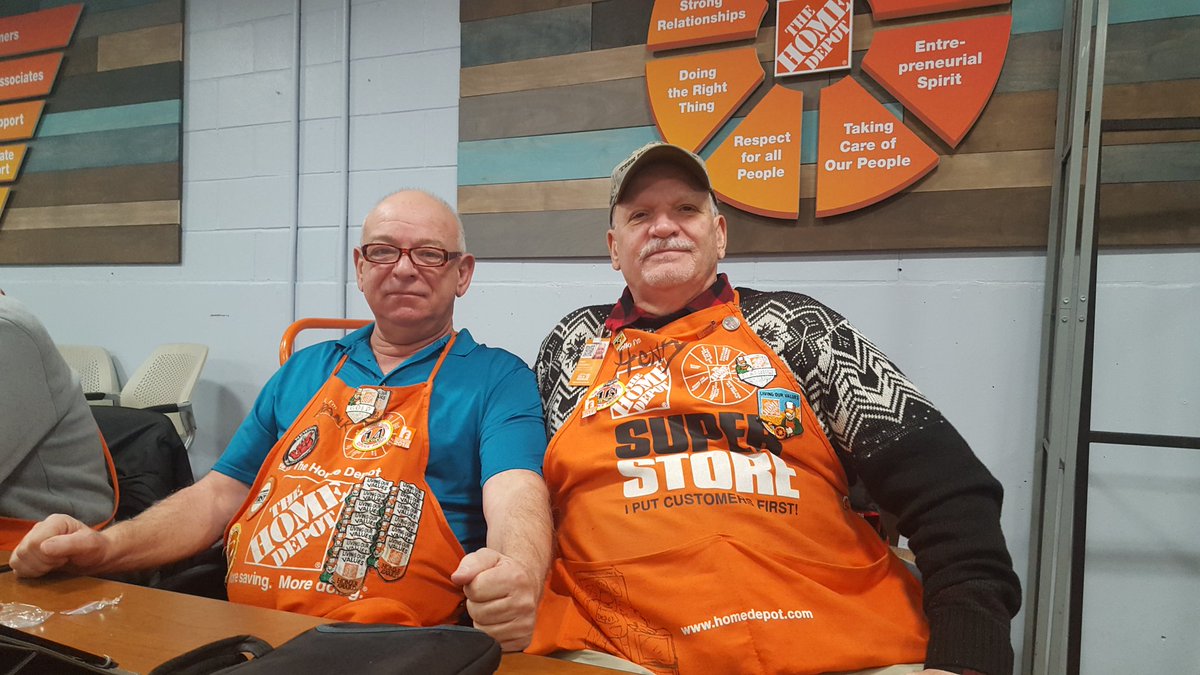 Proud HDE associates wearing their Homer Fund pins. SUPPORT THE HOMER FUND! #Hdeconnectivity <a href="/andrewjalfano/">Andy Alfano</a> @JimHicks_HDE