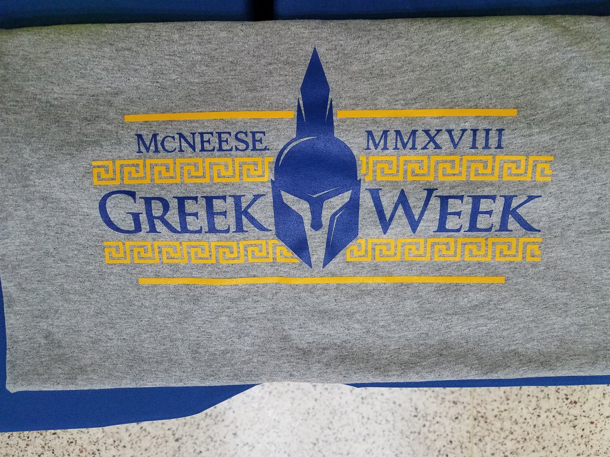McNeeseFSL's tweet photo. Forget to order a shirt? Don't worry we still have some left! $7 S-XL(no more large), $8 XXL stop by the Greek Life Office to get one!
Want one for FREE?! Follow/RT this tweet to be entered in to win one! https://t.co/SAfJkXYxVQ