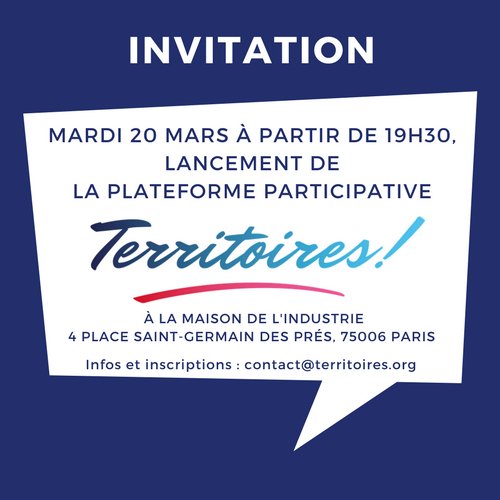 nos_territoires's tweet photo. Lancement officiel mardi 20 mars de la plateforme participative https://t.co/vwzLIHZ9qY ! Ensemble, construisons un nouveau projet pour la France des territoires autour de @Herve_Morin et de nombreux parlementaires &amp; élus #veneznombreux #jerejoinsterritoires https://t.co/2PWjXWIlFg