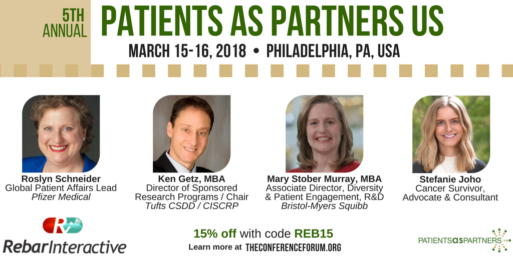 revisetrials's tweet photo. The @ConferenceForum Patients as Partners conference is Thursday in Philly. It's not too late to register! Use our code for 15% off: REB15 https://t.co/bFKLErIunv https://t.co/NBR4sJ4ak7