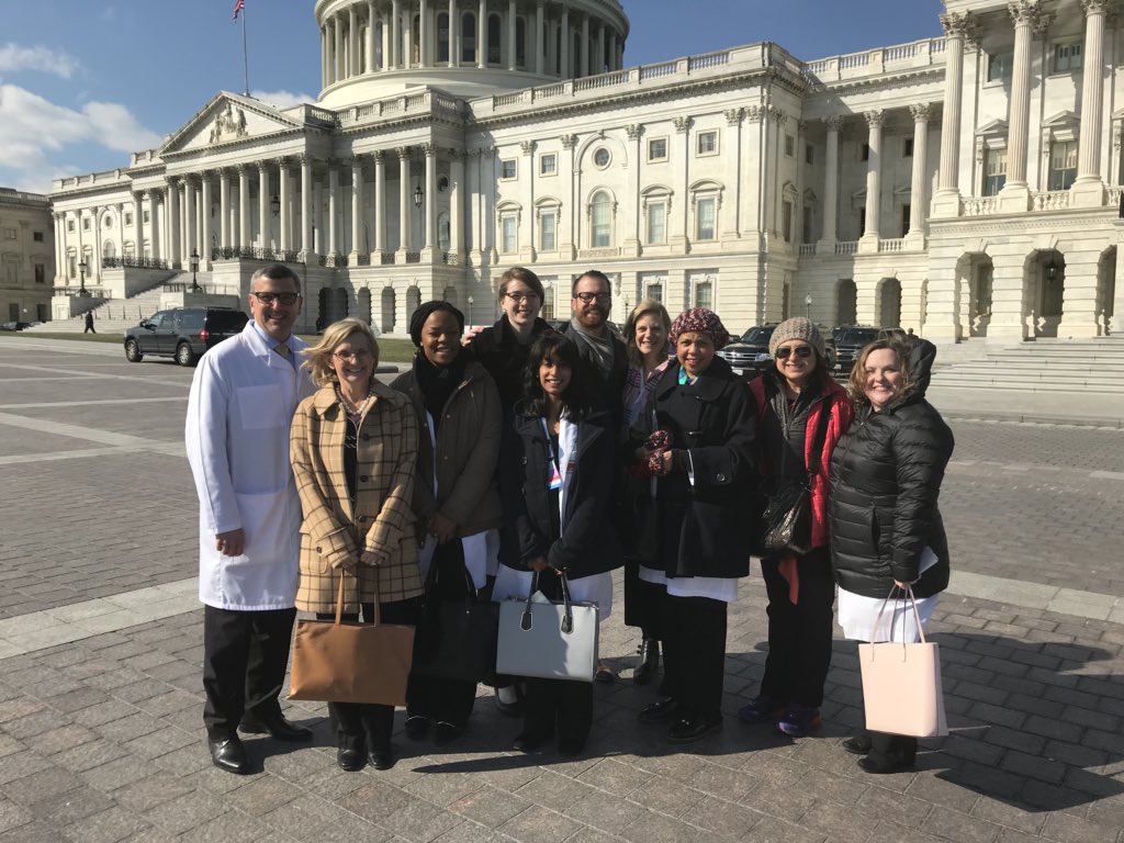 doctonydunn's tweet photo. Part of the Texas #ACOGCLC2018 crew on our way to meet with @tedcruz and his staff to advocate on behalf of our patients. #FactsMatter #ProtectMedicaid https://t.co/cnuJCtj59h