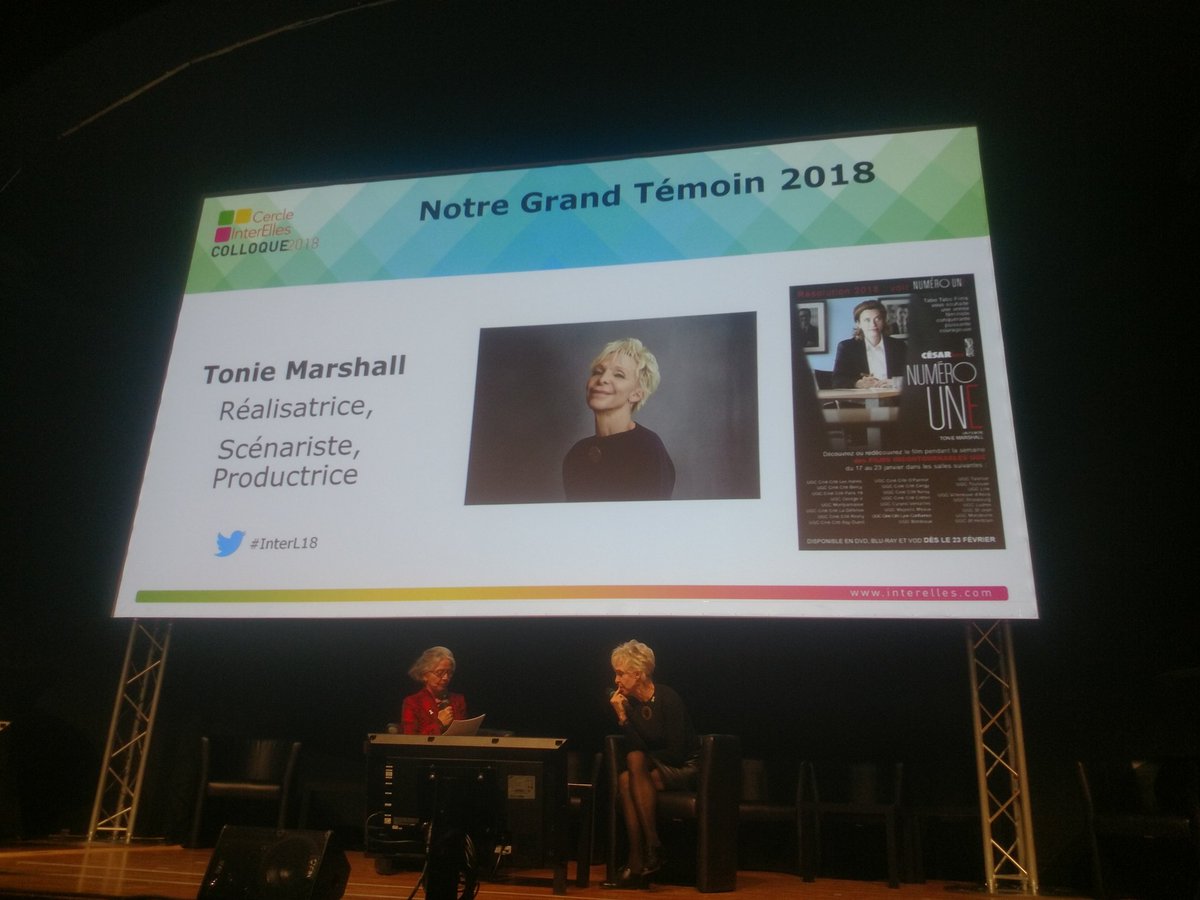 InterElles's tweet photo. " Il faut qu'il y ait plus de femmes qui soient à la tête des entreprises pour changer la société " Tonie Marshall réalisatrice du film Numéro Une " j'ai rencontré beaucoup de femmes qui se sont reconnues dans mon film " #InterL18 @ un témoignage passionné d une femme engagée https://t.co/zgp5KwY4ip