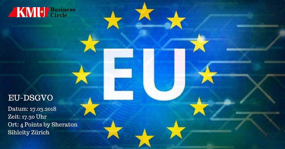 KmuCircle's tweet photo. Welche Auswirkungen hat die EU Datenschutz-Grundverordnung auf mein Unternehmen und warum sollte ich mich als KMU-Führungskraft damit auskennen? Workshop mit Anpassungsbedarf und Tipps! @KmuCircle @SwissLeadership @SwissCRMForum

Hier geht's zur Anmeldung:
https://t.co/gmjp4LXGkz https://t.co/tdd89ygLaf
