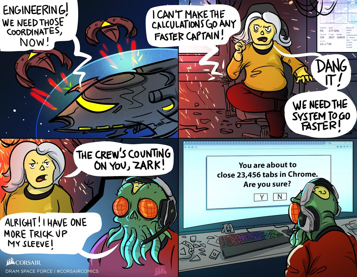 Even in a sci-fi futuristic setting, some things never change... #CORSAIRComics