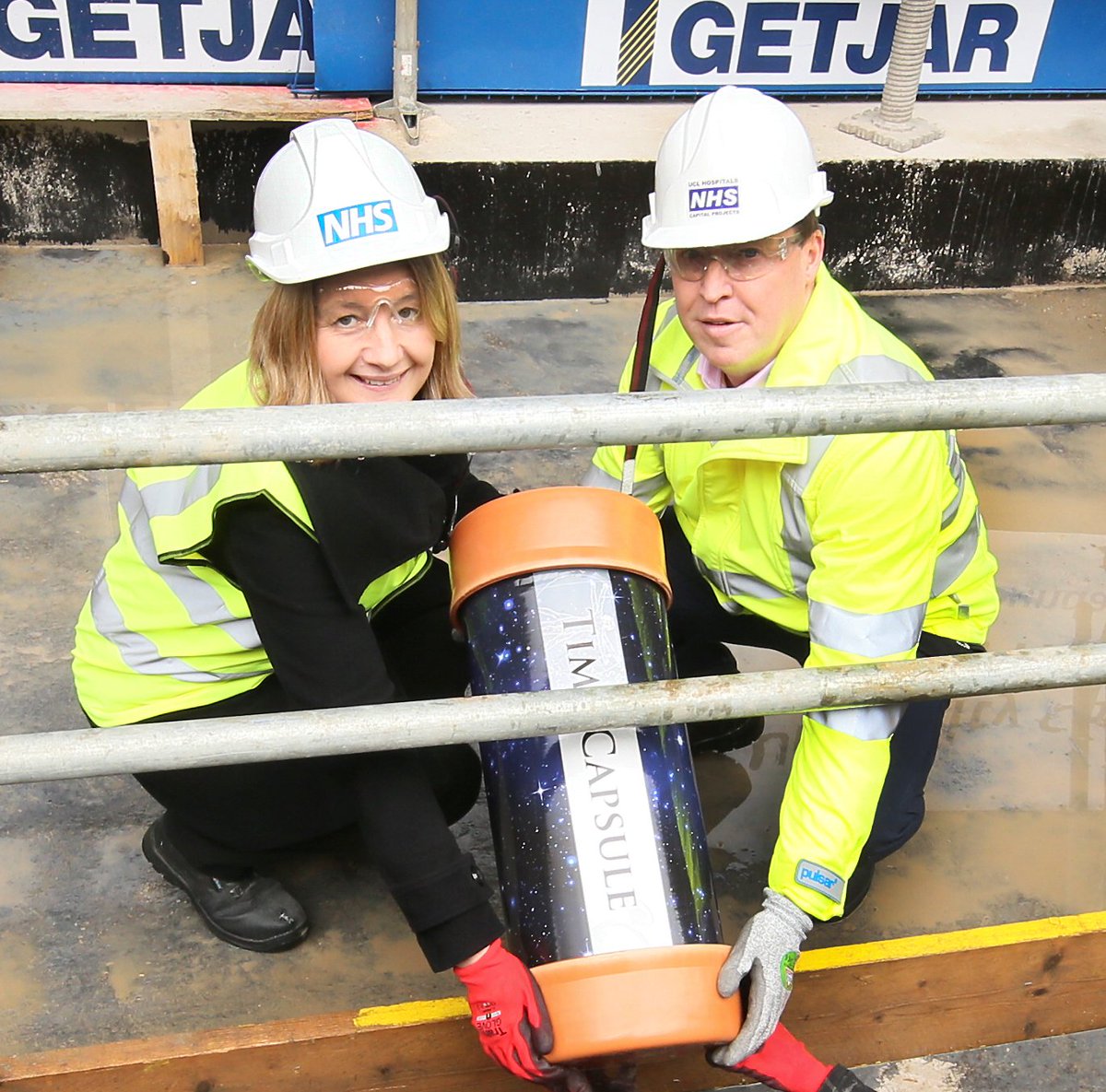 uclh's tweet photo. Patients and staff celebrated 70 years of the #NHS and new beginnings with a time capsule at our new facility for Royal National Throat Nose and Ear Hospital (#RNTNE) and Eastman Dental Hospital (#EDH) being built on Huntley Street. https://t.co/C1Z4WLJonJ @NHSat70 #NHSat70 https://t.co/RUBwsyR4HW