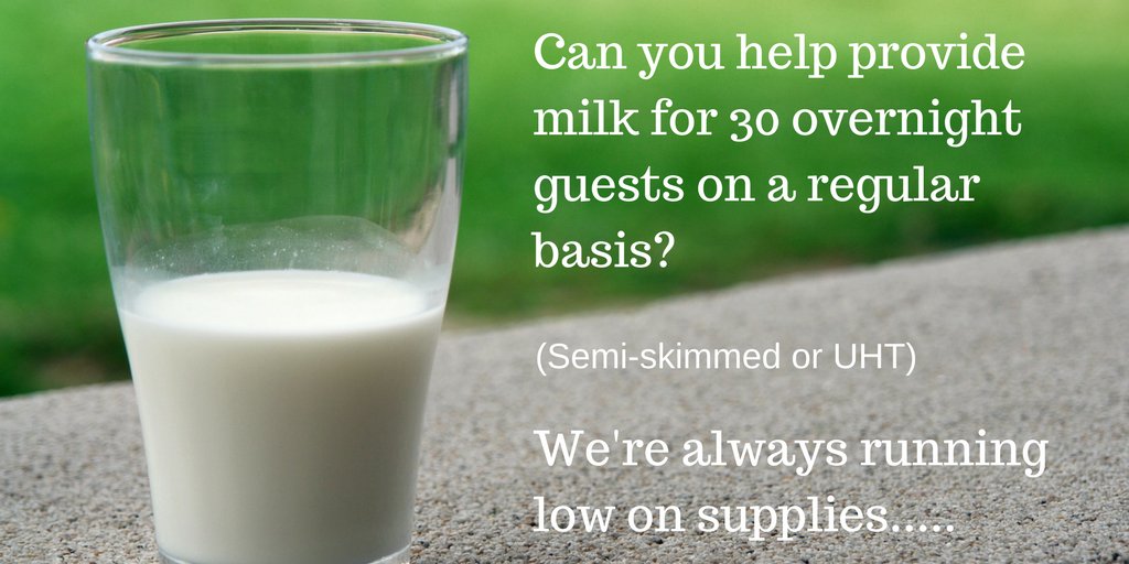 Narrowgate Night Shelter are always running out of milk, (either semi-skimmed or UHT) for their 30 overnight guests. Can you help with a one-off donation or a regular supply? Please contact: info@manchestercitymission.org.uk or 0161 736 7959
citymission.org.uk