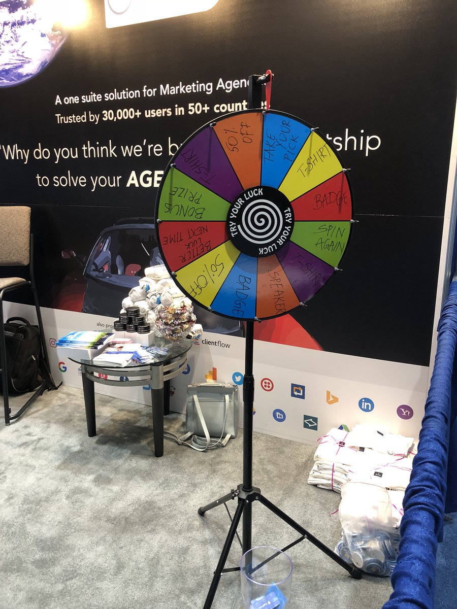 ReportGarden's tweet photo. Spin the wheel!
Try your luck!!
#smx #booth214 @ReportGarden https://t.co/0KSLNcbIyD