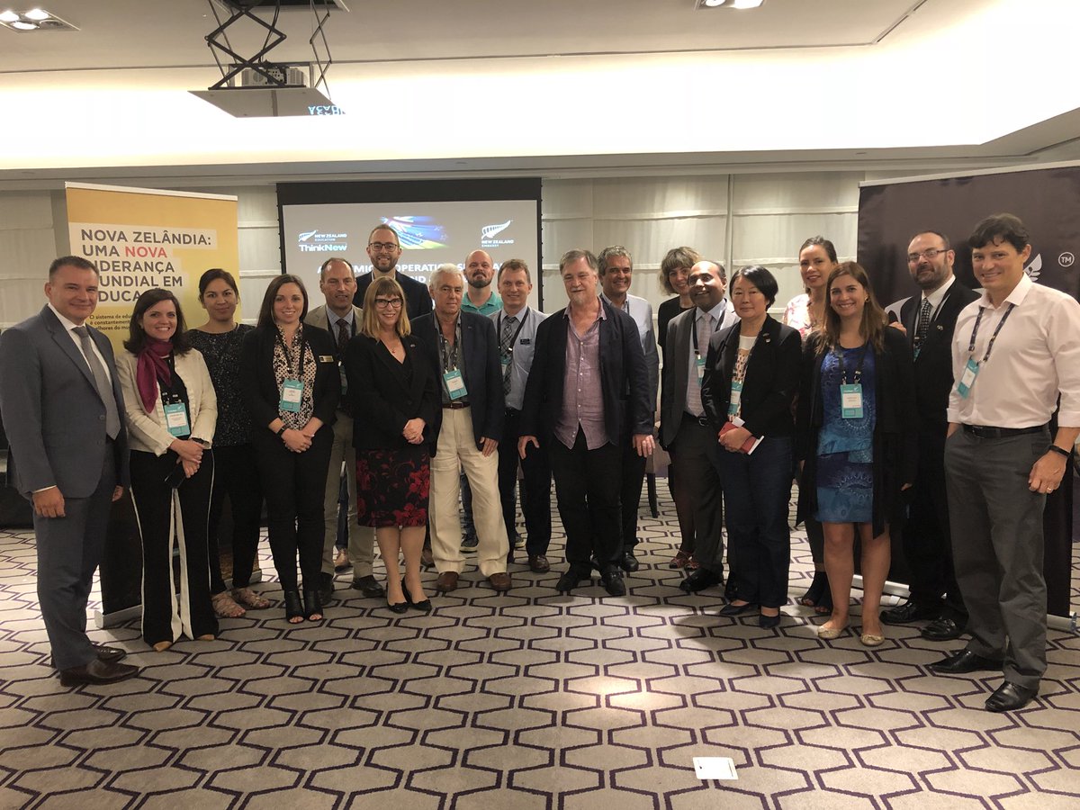 Javitavisedo's tweet image. Excellent conversations held today between NZ &amp;amp; Brazilian universities. Great event thanks to the joint efforts from @CBilkeyNZ and her amazing Embassy staff @MFATgovtNZ and my wonderful colleague &amp;amp; friend Ana Azevedo @studyinnz #NZInc #ThinkNew #ThinkOpen #ThinkTeam