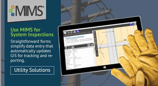 Use MIMS for inspections to simplify data entry & update GIS for tracking & reporting. bit.ly/2HPL42r  #utilitysolutions #utility #mobilegis #mimstheword