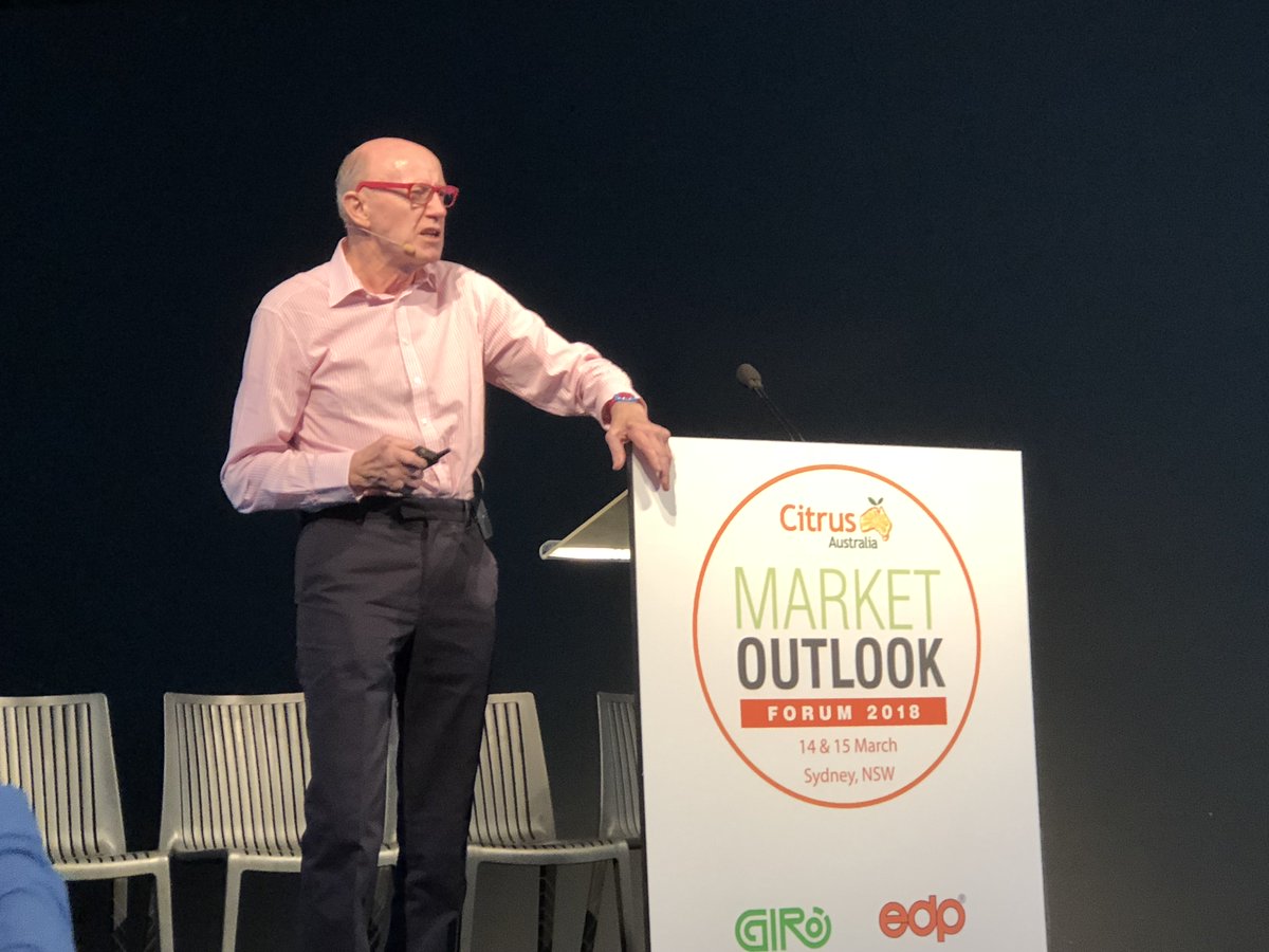 currieforgood's tweet photo. First guest speaker of #CAForum18 David Hughes says more people eat alone & are time-poor, and citrus is well positioned to take advantage of these trends. @CitrusAustralia https://t.co/A5RhiH4DP0