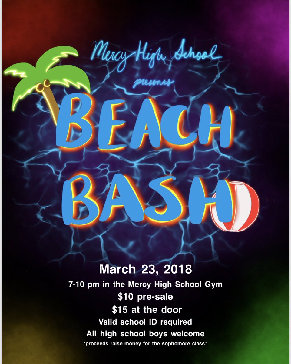 MercyClass2020's tweet image. Come out to our beach bash causal dance on Friday March 23rd!!! Tickets will be on sale starting this Thursday before and after school at the snack bar‼️‼️‼️‼️